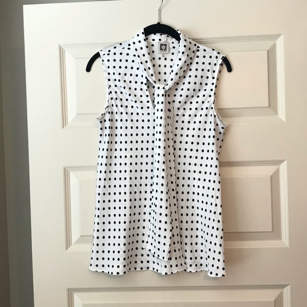 Anne Klein polka dot top